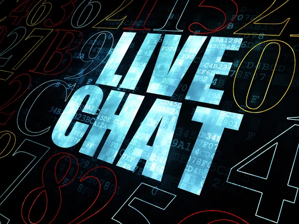 Concetto di sviluppo Web: Live Chat su sfondo digitale — Foto Stock