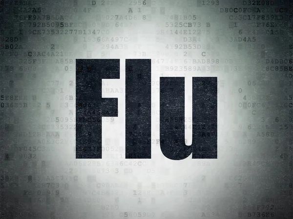 Health concept: Flu on Digital Data Paper background — Stock Photo, Image