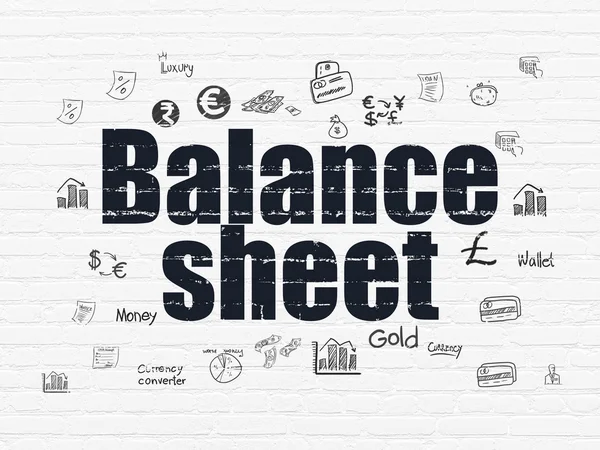 Geld concept: balans op muur achtergrond — Stockfoto