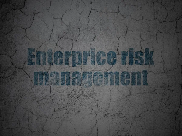 Financování koncepce: Enterprice risk managementu na grunge pozadí — Stock fotografie