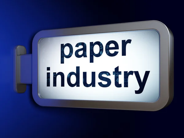 Concepto de industria: Industria del papel sobre fondo de la cartelera —  Fotos de Stock