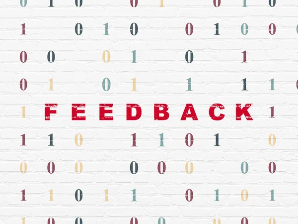 İş konsepti: Duvar arkaplanındaki geri bildirim