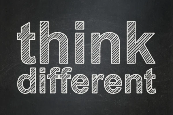 Learning concept: Think Different on chalkboard background — Stock Photo, Image