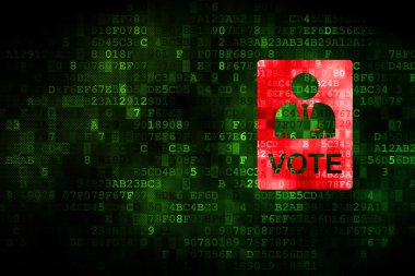 Siyasi konsept: Dijital arkaplanda oylama