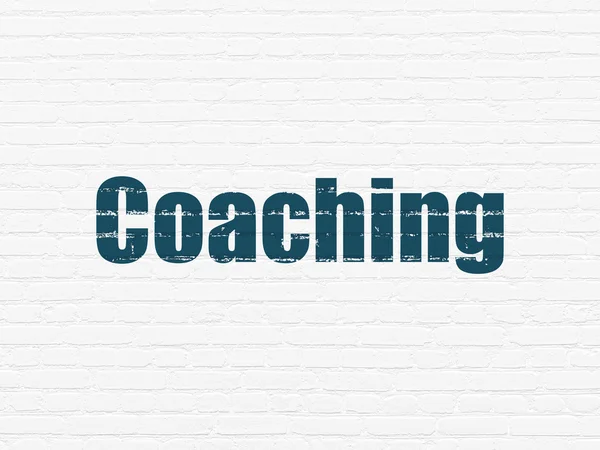 Education concept: Coaching on wall background — Stock Photo, Image