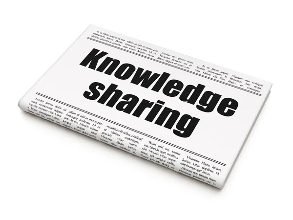 Concepto de aprendizaje: titular del periódico Knowledge Sharing —  Fotos de Stock