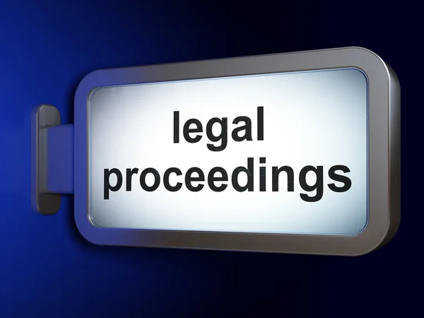 Law concept: gerechtelijke procedures op billboard achtergrond — Stockfoto