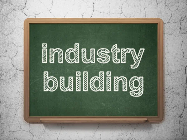 Industry concept: Industry Building on chalkboard background — Zdjęcie stockowe