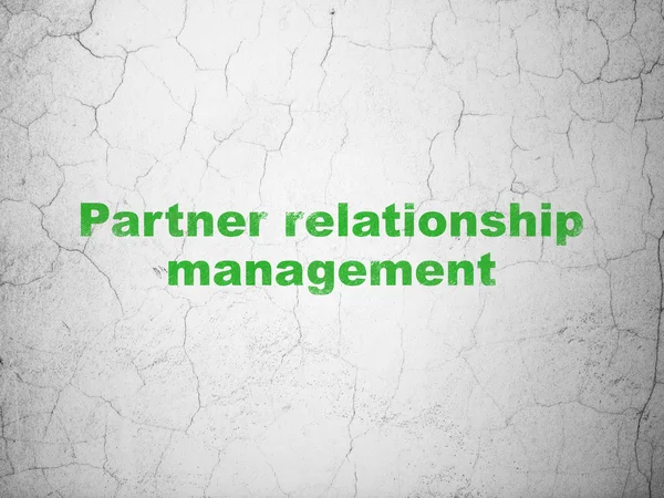 Concepto de negocio: Partner Relationship Management en el fondo de la pared — Foto de Stock