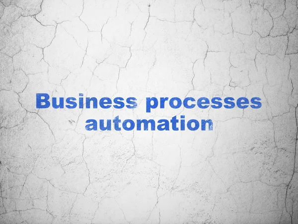 Bedrijfsconcept: bedrijfsprocessen automatisering op muur achtergrond — Stockfoto