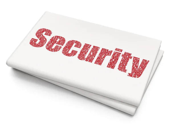 Safety concept: Security on Blank Newspaper background — Stock Photo, Image