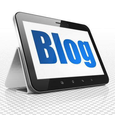 Web tasarım konsepti: Blog ekranda Tablet bilgisayarınızla