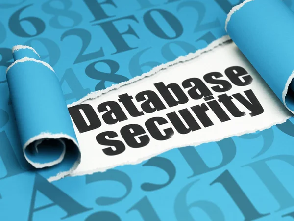 Database concept: black text Database Security under the piece of  torn paper — Stockfoto