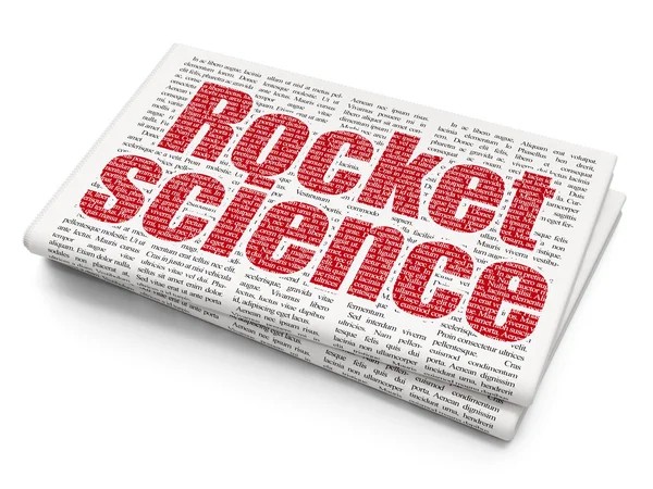 Conceito de ciência: Rocket Science on Newspaper background — Fotografia de Stock