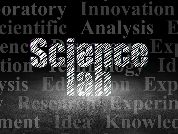 Science concept: Science Lab in grunge dark room — Stock Photo, Image