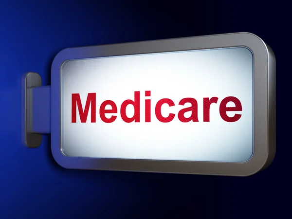 Health concept: Medicare on billboard background — Stok fotoğraf