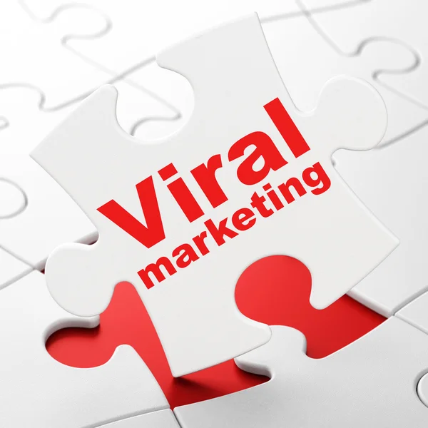 Marketing concept: Viral Marketing on puzzle background — Stok fotoğraf