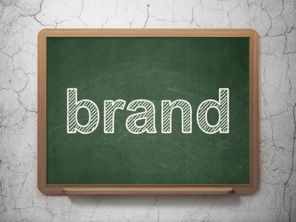 Marketing concept: Brand on chalkboard background — Stock Photo, Image
