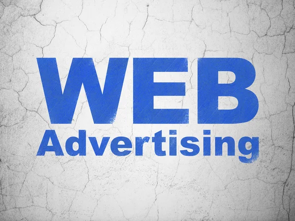 Concetto pubblicitario: Pubblicità WEB su sfondo parete — Foto Stock