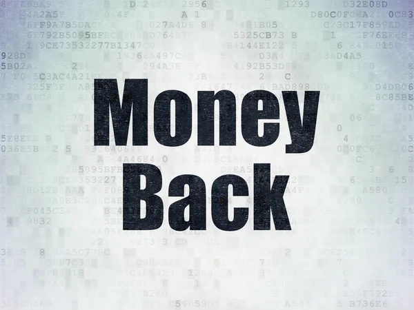 Business concept: Money Back on Digital Data Paper background — Stock Photo, Image