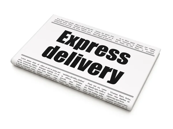 Concetto di business: titolo del giornale Express Delivery — Foto Stock