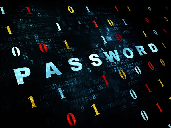 Concetto di sicurezza: password su sfondo digitale — Foto Stock