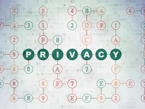 Concetto di sicurezza: privacy su sfondo Digital Data Paper — Foto Stock