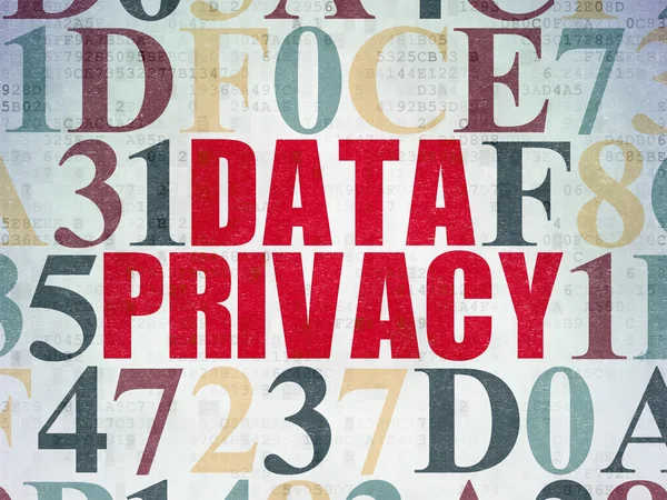 Sicherheitskonzept: Datenschutz auf digitalem Datenpapier — Stockfoto