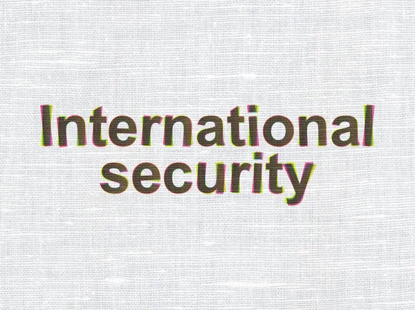 Concepto de privacidad: Seguridad internacional sobre la textura del tejido de fondo — Foto de Stock