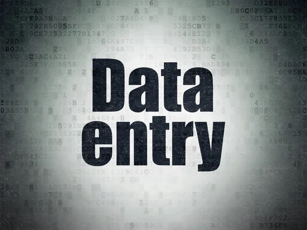 Concepto de información: Entrada de datos en el fondo del documento de datos digitales — Foto de Stock