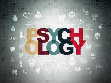 Sağlık kavramı: Dijital Veri Kağıdı arka plan psikolojisi