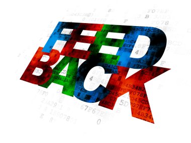 İş kavramı: dijital arka plan geribildirim