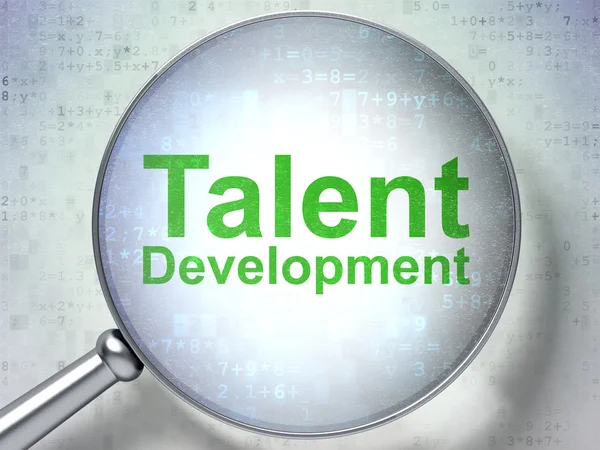 Concetto educativo: sviluppo dei talenti con vetro ottico — Foto Stock