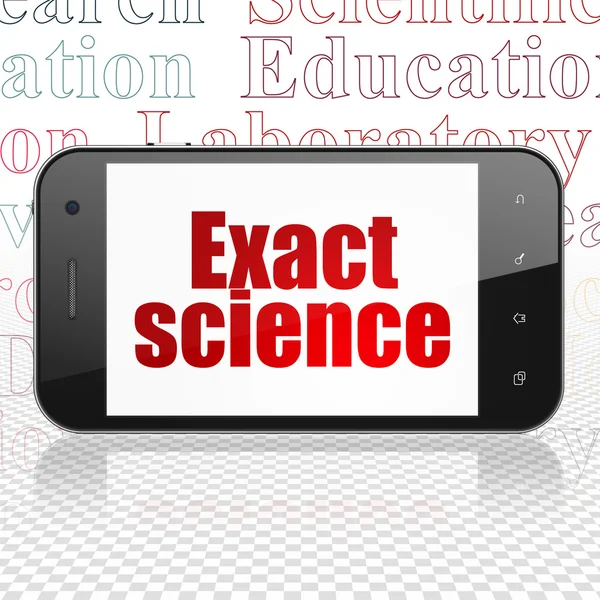 Concetto scientifico: Smartphone con scienza esatta in mostra — Foto Stock