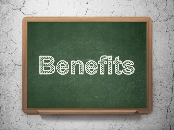 Business concept: Benefits on chalkboard background — Stock Photo, Image