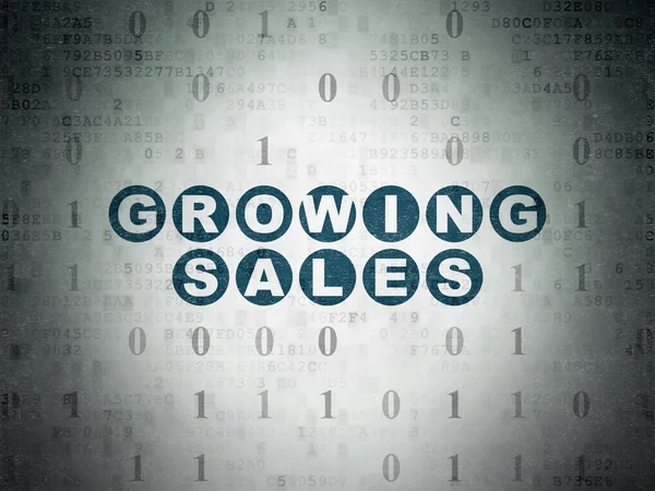 Finance koncept: växande försäljning på Digital Data papper bakgrund — Stockfoto