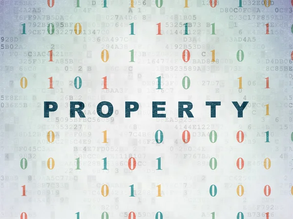 Business concept: Property on Digital Data Paper background