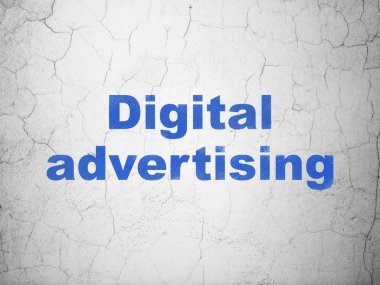 Advertising concept: Digital Advertising on wall background