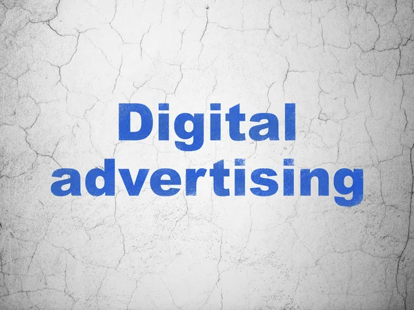 Advertising concept: Digital Advertising on wall background — 图库照片