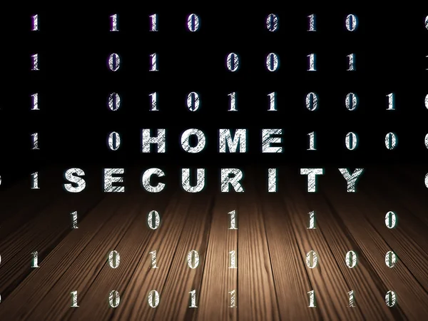 Conceito de segurança: Home Security no quarto escuro grunge — Fotografia de Stock