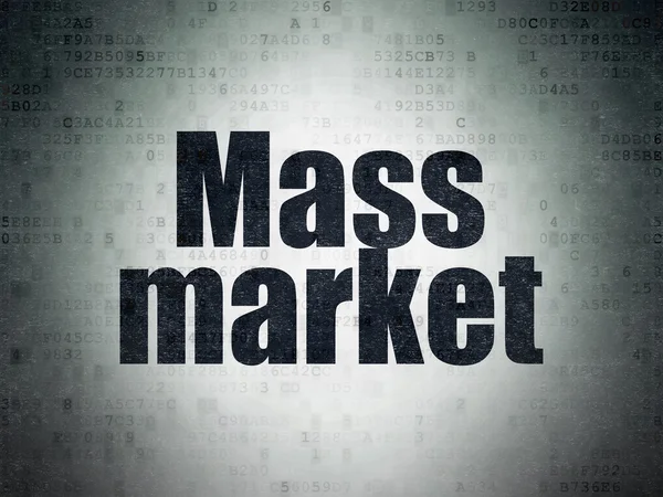 Advertising concept: Mass Market on Digital Data Paper background — Stock Photo, Image