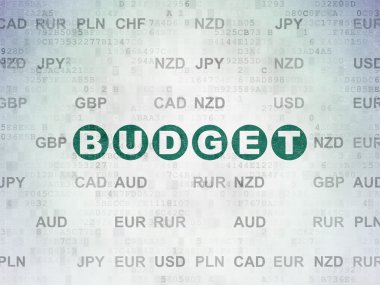 Bankacılık kavramı: dijital veri kağıt arka plan bütçe