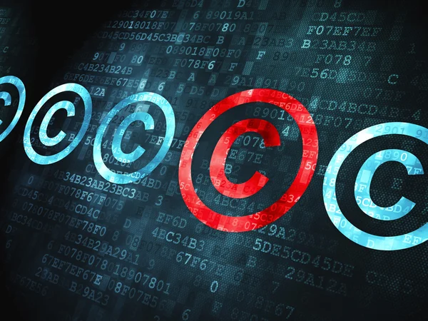 Rechtskonzept: Urheberrecht auf digitalem Hintergrund — Stockfoto