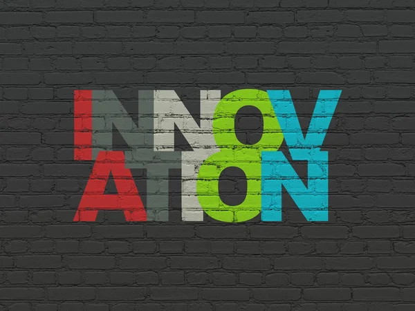 Koncepcja Biznesowa: innowacje na tle ściany — Zdjęcie stockowe