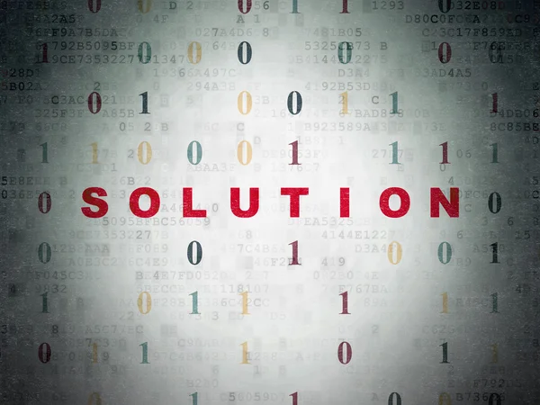Conceito de negócio: Solução em fundo de papel de dados digitais — Fotografia de Stock