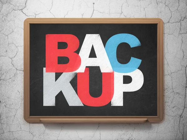 Koncepcja bazy danych: Backup na tle Kuratorium — Zdjęcie stockowe