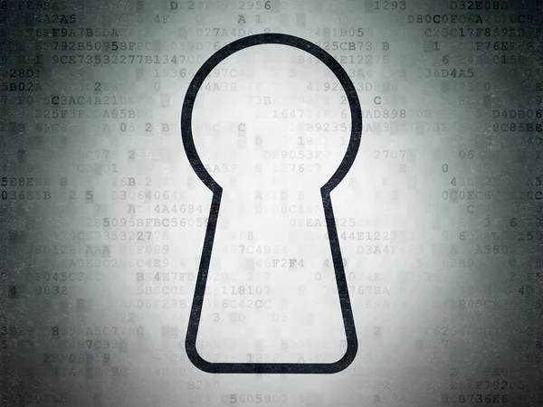 Concetto di dati: buco della serratura sullo sfondo della carta dati digitale — Foto Stock
