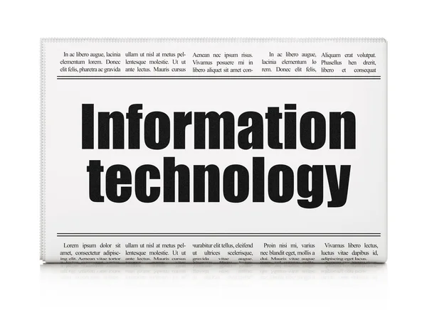 Data koncept: tidningsrubrik informationsteknik — Stockfoto