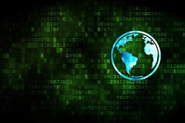 Kavram öğrenme: dijital arka plan üzerinde dünya