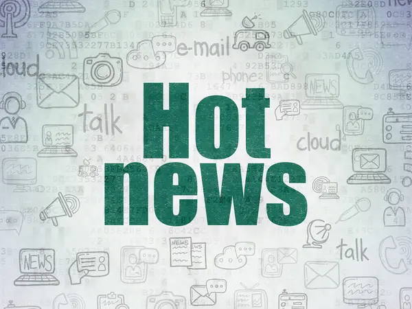 Conceito de notícias: Hot News on Digital Data Paper background — Fotografia de Stock